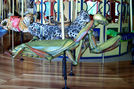 Carousel Works Praying Mantis and Snow Leopard Cub