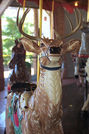Dentzel Deer Outside Row Prancer Head Detail