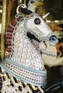 Herschell-Spillman Outside Row Armored Prancer Head Detail