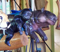 (L-R) Baby Gorilla and Hippopotamus