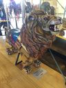 New Carved Lion Stander