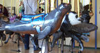 Carousel Works Seal, Colobus Monkey, Baby Rhinocerous, and Black Bear