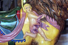 Carousel Works Lion Carving Detail