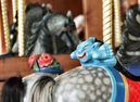 Parker Cantle Carving Detail - Rose and Billiken