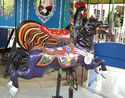 Theel Metal Parker Style Horse and Metal Rooster Jumpers