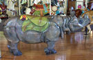 Outside Row Standing Rhinoceros