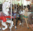 L-R Dentzel Chariot Prancer, PTC Stander and Dentzel Stander